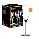 Nachtmann 4-teiliges Champagner Gläser Set, 280 ml, ViNova, 98075, Sektgläser aus Kristallglas, Champagnergläser spülmaschinenfest