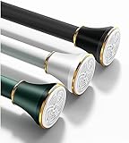 Teleskop-Duschvorhangstange, Spannstange, ohne Bohren, verstellbar, 50 x 280 cm, Vintage-Stil, Grün, Badezimmer-Wäscheständer mit Netz-Voile-Vorhängen