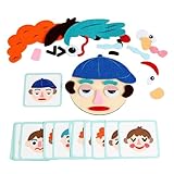 Kinder Gesichter Puzzle Spielzeug | Spiel Zur Emotionalen Entwicklung Mit Lernkarten - Emotionales Ausdrucksspielzeug | Für Kleinkinder Vorschulkinder Hausunterricht Draußen Party Geburtstag
