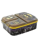 Stor Batman | Kinder 3-Fach-Sandwich-Box - Kinder-Lunch-Box - Snack-Halter -