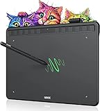 UGEE Grafiktablett, 10X6.27 Zoll Digitales Zeichentablett mit 12 Shotcut-Tasten, batterielos 8192 Druck Stylus Stift Tablet Kompatibel mit Android, Windows, MAC OS, Chrome OS, Linux (S1060)