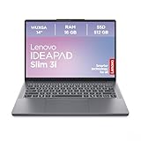 Lenovo IdeaPad Slim 3i Laptop | 14' WUXGA Display | Intel Core i5 13420H | 16GB RAM | 512GB SSD | Intel UHD Grafik |Windows 11 | QWERTZ | Luna Grau | 3 Monate Premium Care
