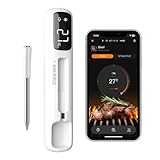Inkbird INT-11I-B Mini Fleischthermometer kabelloses, LCD-Display Grillthermometer, Bluetooth 5.4 mit 305 m Reichweite, IP67 wasserdicht Bratenthermometer für Backofen Grill Smoker Airfryer Ofen