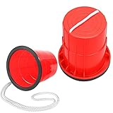 1 Paar Kinder Rutschfeste Stelzen, Laufbecher Beweglichkeit Stelzen, Eimer Stelzen Balance Entwicklung, Spielzeug Rutschfeste Stelzen, Für Sensorik Trainer für Kinder, Spiele (Rot)