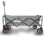 FROSAL Bollerwagen Oskar faltbar Kinder XXL groß lang grau Transportwagen Handwagen extralang