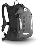 Rhinowalk Motorradrucksack – Helmhalterung, Trinkblasenfach, Magnetverschluss, MOLLE-System, Regenhülle – Sportlicher Rucksack für Motorradfahren, Radfahren, Wandern, Camping, Laufen