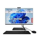Lenovo IdeaCentre All-in-One AIO 3 27ALC6 PC | 27'Full HD Display | AMD Ryzen 5 | 2x 8GB RAM | 1TB SSD | AMD Radeon Grafik | Windows 11| Schwarz | ink. Tastatur-Maus | 8.77 kg | 3 Monate Premium Care