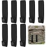 8 Stück MOLLE Gurte, Molle Gurtband Riemen Befestigung Snap Strap, MOLLE Gurte Praktische, Molle Rucksack Zubehörgurt, MOLLE-Gurtband Rucksackgurt-Befestigungsanschlüsse für MOLLE (Schwarz)