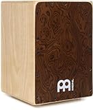 Meinl Percussion Jam Cajon Instrument - Kleine Trommelkiste für Kinder und Erwachsene bis 1,50 m - Schlagfläche Burl Wood (JC50BW)