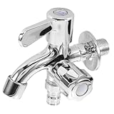 DOITOOL Multifunktionaler Wasserhahn aus Zinklegierung für Waschmaschine und Waschbecken Rostbeständig Langlebig mit Spritzschutz und Links rechts Schalter Geeignet für Bad Garten und