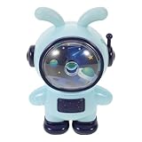 WRITWAA Lustiger Bleistiftspitzer Weltraumhase Verstellbarer Anspitzer für Buntstifte Eyeliner Lipliner Kompakt Blau Schulbedarf für Reisen