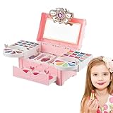 Make-up für – Kunst-Nagellack und Lipgloss, mit Aufbewahrungsbox, Make-up-Set für Mädchen – für Weihnachtsgeschenk, Geburtstag, Schönheitsspiel, Zuhause
