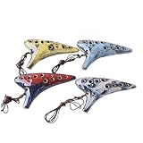 OFFIGAM 12 Erwachsene Instrument tragbar Flöte aus Keramik Anfänger Ocarina Performer Okarina Mini-Okarina Kunststoff-Okarina Okarina Anfänger Canary Ocarina Tenor-Okarina Zufällige Farbe