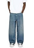 Burocs Skater Fit Jeans Teal Blue Jeans Herren 5 Pocket Style Mit YKK Reißverschluss 100% Baumwolle, Farbe:Teal Blue, Hosengröße:W30 L32