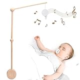 Let's Make Mobile Halterung Holz mit Mobile Spieluhr, Baby Musical Krippe Mobile Bett handgefertigtes I Mobile Befestigung aus Holz, Crib Mobile Dekor (Musikbox)