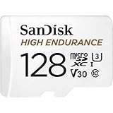 SanDisk High Endurance microSDXC Speicherkarte 128 GB + Adapter (Für Dash-Cams und private Überwachungskameras, 100 MB/s Lesen, V30 für Full-HD und 4K-Videos)