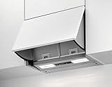 AEG DEB2531S Dunstabzugshaube (Einbau) / Grau / klappbare Abzugshaube mit 3 Leistungsstufen / 55 cm Einbauhaube / dezenter Dunstabzug LED-Beleuchtung / 100,2 kWh pro Jahr, Silber, 56 cm