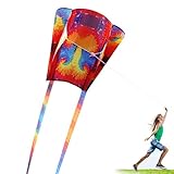 Drachen für Kinder, Bunt Tragbar Regenbogendrachen Einleiner-Drachen bunter Taschendrachen mit langem Schwanz für Anfänger, Kinder und Erwachsene, Geschenk