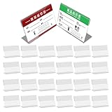 Tischaufsteller, Visitenkarten Display, 40pcs Acryl Preisschilder zum Aufstellen Namensschilder Tisch Aufsteller Schild Mini Schild Display Namenskarten Halter Visitenkarten-Display (6 * 4 cm)