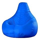 Bean Bag Bazaar Gaming Sitzsack für Erwachsene, Blau, Outdoor Sitzsack mit Füllung, Bean Bag, Wasserabweisender Stoff, Bequemer Sessel für Wohnzimmer, Garten, Terrasse