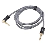 KIMISS E-Gitarrenkabel 6,6 Fuß – Professionelles 22AWG-Instrumentenkabel mit Flexiblem Geräuschreduzierungsdesign