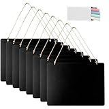 AKOLAFE 8 Stück Schiefertafel zum Aufhängen Kreidetafel Aufsteller Klein 23x17cm Wandtafel Schwarz mit Kreiden Kleine Kreidetafel Küche Schiefertafel zum Beschriften für Kinderzimmer Restaurant