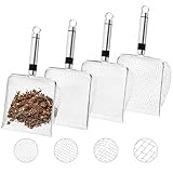Volsangiore YiTePeDo Gartensieb aus versilbertem Metall (3,8/5 mm) – Profi-Sieb für Erde, Sand, Felsen und Kompost, 2 Stück (2pcs)