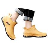 Gummistiefel Herren Kurze wasserdichte Schuhe Festival Trachten Reitstiefel Kurz Regenschuhe Boots Wasserdicht Oversized Mode Gartenschuhe Halbe Regenfeste Generisch Stiefel Outdoor