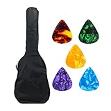 ZBHDEYG 1 Stück Gitarrentasche, 5 Stück Gitarrenplektren, Gitarren-Performance-Tasche, Akustikgitarren-Tasche, wasserdichte Gitarrentasche, Gitarren-Schutztasche