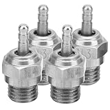 KIMISS N3 N4 Fire Head Zündkerze für RC-Cars – Zubehör Passend für HSP Methanolmotor – 4 Stück mit Dichtungen für Optimale Zündleistung