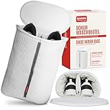 RUUDIES® Premium Schuhwaschbeutel für Waschmaschine – Sneaker Waschbeutel mit Trennwand-Technologie & Extra Fach – schützt Schuhe & Waschmaschine – Wäschesack Schuhe – abfärbefrei & robust