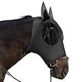 GWAWG Fliegenmaske für Pferde, Einheitsgröße, dehnbar, atmungsaktiv, großer Augenraum mit Ohren, Mücke, Insekt, Fliegenmaske für Pferde