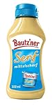 BAUTZ‘NER Senf mittelscharf – 300 ml Squeezeflasche Mittelscharfer Senf – Original Bautz‘ner Rezeptur seit 1955 – Ohne Zusatz von Konservierungsstoffen und Geschmacksverstärkern – Senf