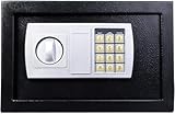 Mini Tresor für Zuhause 34L Tresor Feuerfest Wasserdicht Elektro Safe Mit Notschlüssel Home Office Safe Wandmontage Für Bargeld Medikamente Schmuck, Schwarz-8.5L