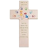 Fritz Cox - Kinder- Holzkreuz: 'Gott beschütze Mich' (Braun, 15 cm)