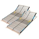 Stabiler Lattenrost 180x200, 42 Latten, Kopfteil verstellbar, 7 Komfortzonen, 6-fache-Härteregulierung, Made in Germany, Traglast bis 150Kg, Federholzrahmen, Lattenrahmen Buche, Lattenrost 180 x 200cm