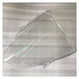 Motorrad Windabweiser Für Kawasaki Für Ninja 636 Für ZX6R Für ZX636 2009-2022 2023 2024 Motorrad Windschutzscheibe Doppelblasen-Windschutz Einstellbarer Windschutz Windschild (Klar)