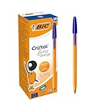BIC 8099221 Kugelschreiber Orange fine – 20 Kulis in Blau – Strichstärke 0,35 mm - fein – Dokumentenecht