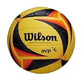 Wilson Unisex-Adult OPTX AVP VB Replica Volleybälle, Yellow/Black/ORANGE, Official