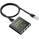 LiNKFOR LAN Splitter 1 auf 3, 1000Mbps Ethernet Splitter, Aluminium RJ45 Gigabit SwitchType-C-Netzkabel für Computer, Hub, Router, Set-Top Box, Digital TV, inkl. 0,5M Netzwerkkabel