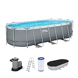 Bestway 56710-7 Steel Pro Max Aufstellpool-Set, grau, 5,49 m x 2,74 m x 1,22 m