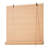 Sh000ad Natürliche Bambusjalousien,Retro Bambus Rollo,Verdunkelungsrollos,Fenster Rollo aus Bambus für Innen,Sichtschutz,Seitenzugrollo,für Fenster Tür,Anpassbar,Breite x Höhe (160cm x 90cm)
