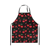 Feelyou Kirschschürze für Damen und Herren, Rot, schwarz, 26'x31'