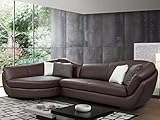 Vente-unique Pascal MORABITO-Ecksofa Leder 5-Sitzer - Ecke Links - Büffelleder - Braun - CAIPI von Pascal MORABITO