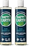 Happy Earth Duschgel - Für Damen und Herren - Duschgel - 100% Natürliche Inhaltsstoffe & Vegan - Lemon Sandalwood - 300 ML (Packung mit 2)