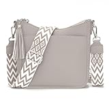 YISUOHOOM Kleine Umhängetasche Damen Mittelgroß Handtasche Damen Klein Damen-Schultertaschen Mehrere Fächertaschen Grau