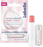 Labello Lippenpflegestift mit Hyaluronsäure für 24h Feuchtigkeit, Lippenbalsam mit Menthol und ultraleichter Textur, unterstreicht die natürliche Lippenfarbe, Hyaluron Lip Moisture Plus Rosé (5,2 ml)