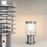 max K O M F O R T Aussenleuchte Sockelleuchte Pfostenleuchte Pfeilerleuchte Aussenlampe Standleuchte Edelstahl 252-300 Wegeleuchte Gartenlampe