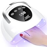 LKE 168W UV Lampe für Gelnägel, UV Lampe Nägel mit 4 Timer, LCD Display, Smart Sensor,Premium UV Lampe für Alle UV Gel Nagellack, Ideal für Anfänger und Profis, Perfektes Festivalgeschenk für Frauen