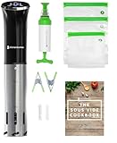 KitchenBrothers Sous Vide Garer - Sous Vide Stick - Sous Vide Stab - Sous Vide Set - Suvit Garer - Suvide Garer - 0 Bis 95℃, Einstellbar Pro 0,2℃ - Timerfunktion - Alarm - 1200W